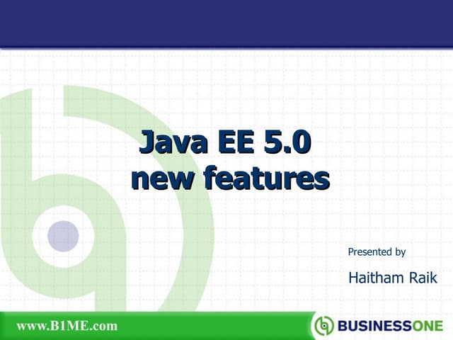 JEE5 New Features