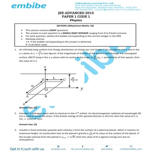 Jee advanced 2015 paper 1 code 1 final 