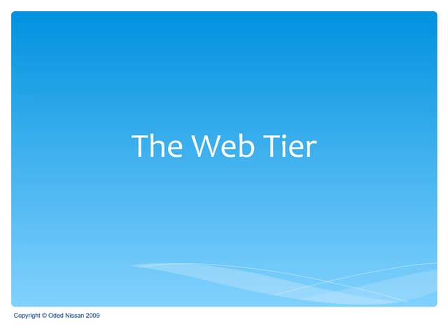 JEE Course - The Web Tier