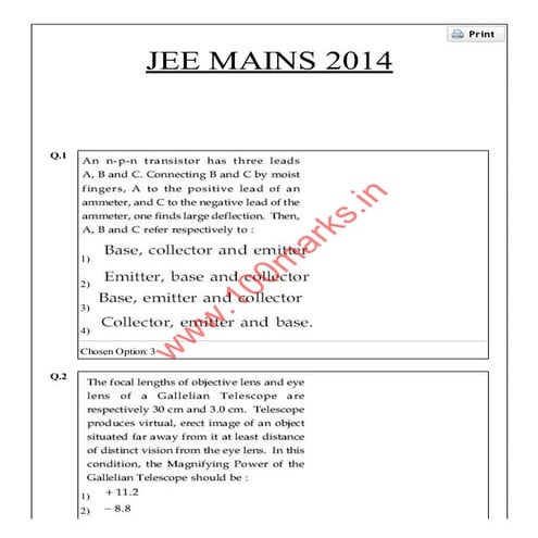 Jee main online 9th april_2014_question paper