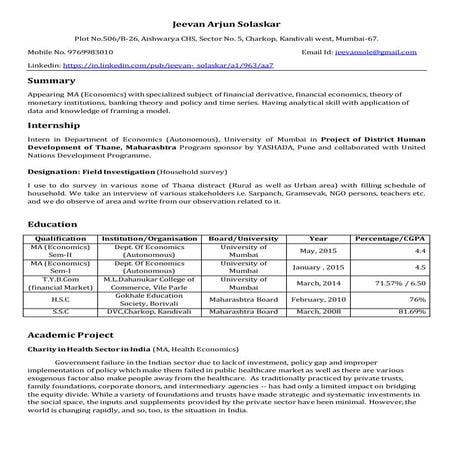 Jeevan arjun solaskar