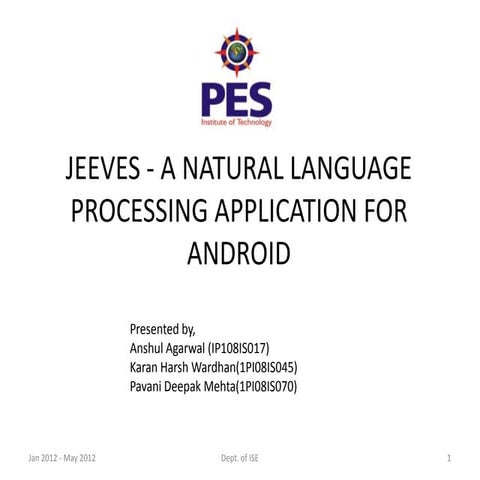 Jeeves -natural language interface application