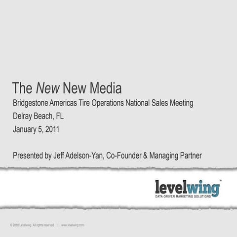 The new NEW media 2011