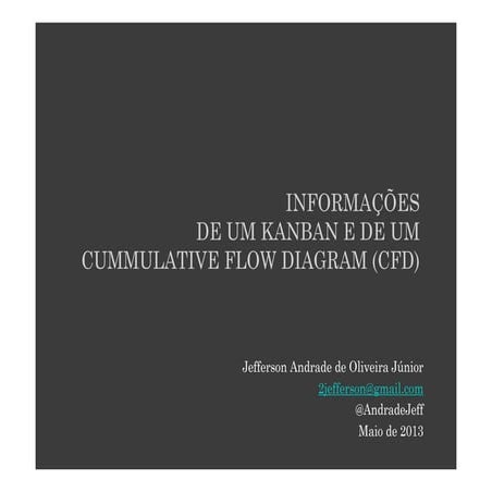 Jefferson Andrade - Informações de um Kanban e de um Cummulative Flow Diagram...