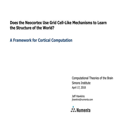 Does the neocortex use grid cell-like mechanisms to learn the structure of ob...
