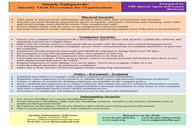 Jeff lanza id theft handout business march 2011