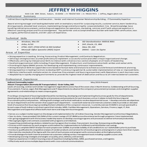 Jeffrey H Higgins Resume | PDF