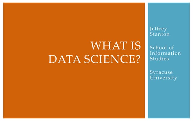 Jeff's what isdatascience