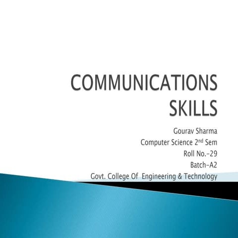 Communication skills | PPT