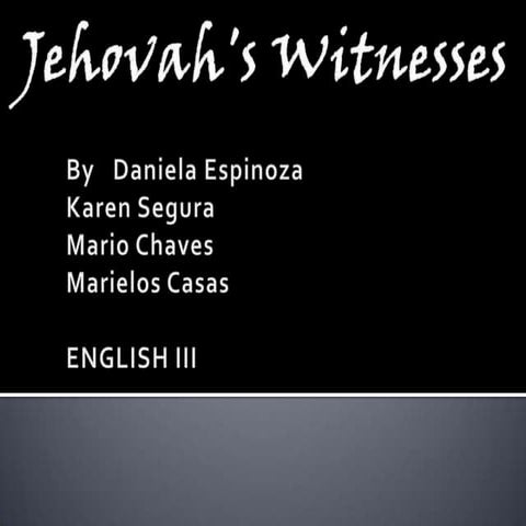 Jehovah's witnesses