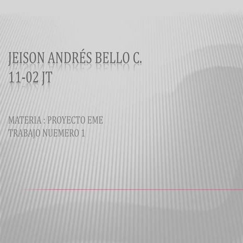 Jeison bello trabajo  n° 1