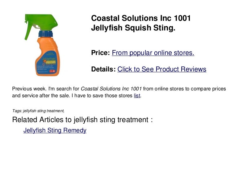 Jellyfish sting treatment