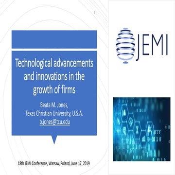 Technological advancements and innovations in thegrowth of firms