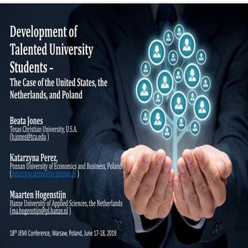 Development of Talented University Students – The Case of the United States, the Netherlands, and Poland