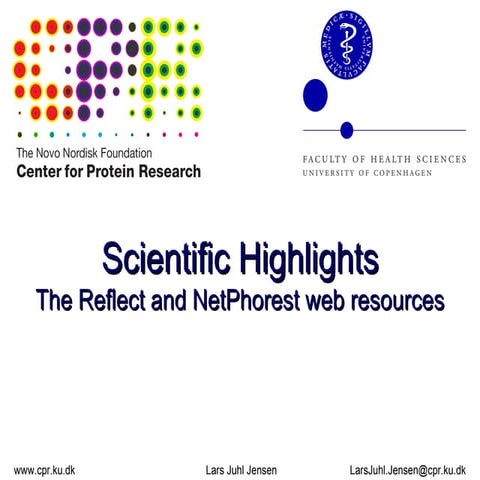 Scientific Highlights: The Reflect and NetPhorest web resources