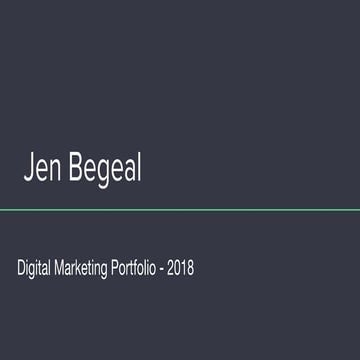 Jen Begeal -  Portfolio 2018