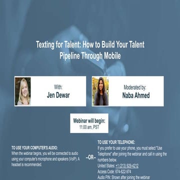 Texting for Talent: How to Build Your Talent Pipeline Through Mobile