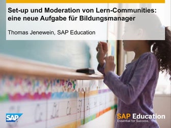 Aufbau und Moderation von Lerncommunities am Beispiel des SAP Learning Hub