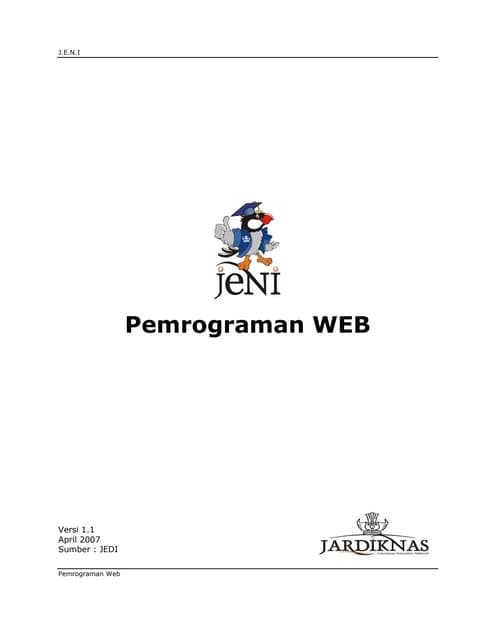 Jeni Web Programming Cover
