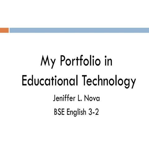 MY portfolio in Edtech