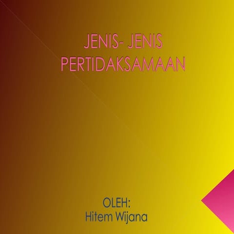 Jenis jenis-pertidaksamaan