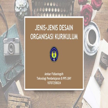 Jenis-jenis Organisasi Kurikulum