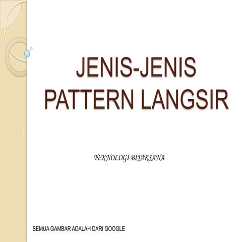 Jenis jenis pattern langsir