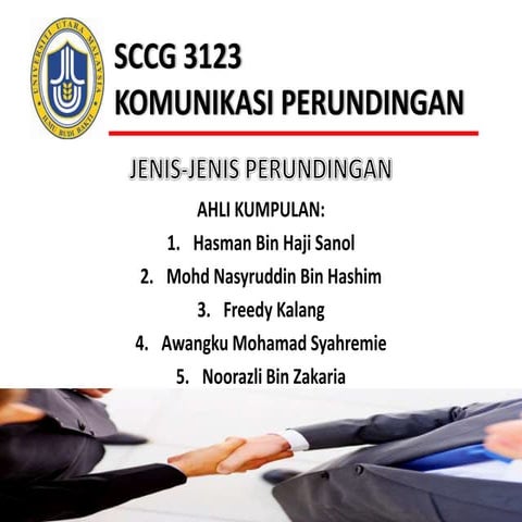 Jenis jenis perundingan