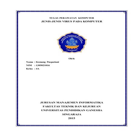 Jenis jenis virus pada komputer 