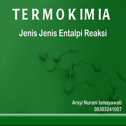 Jenis jenis entalpi