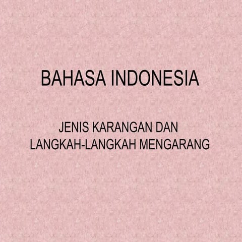 Jenis Karangan
