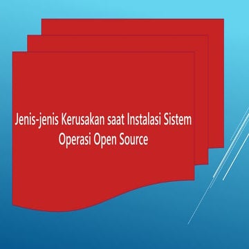 Jenis kesalahan instalasi linux