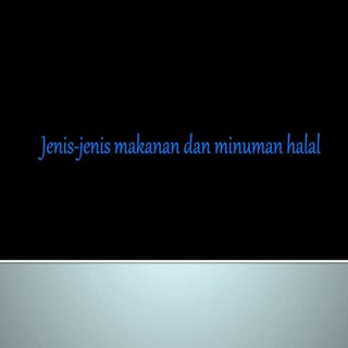 Jenis makanan &amp; minuman halal p...