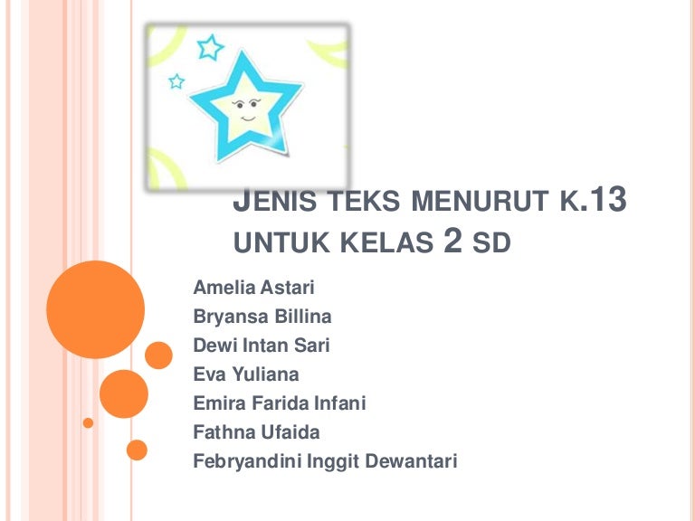 macammacam teks menurut kurikulum 2013 untuk kls 2 SD