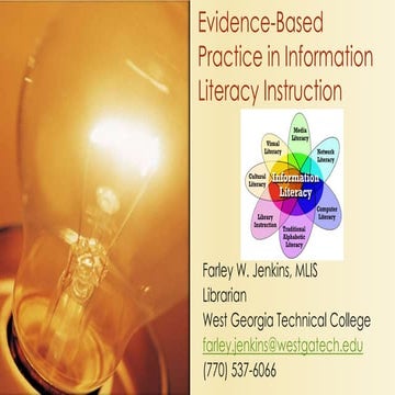 Evidence-Based Practice in Information Literacy Instruction