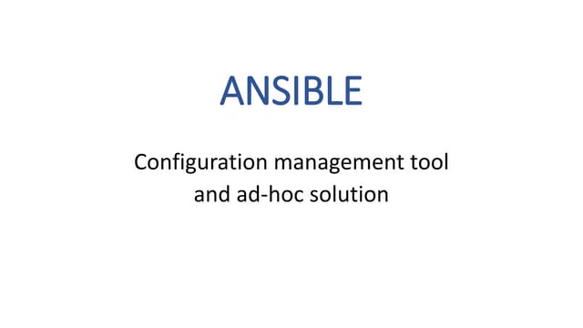 Jenkins and ansible reference