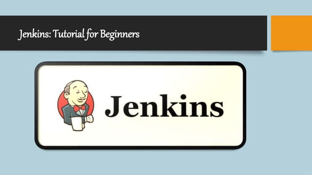 Jenkins tutorial for beginners
