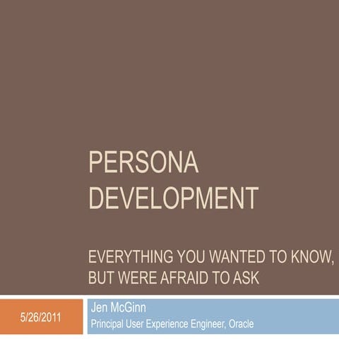 Persona Development