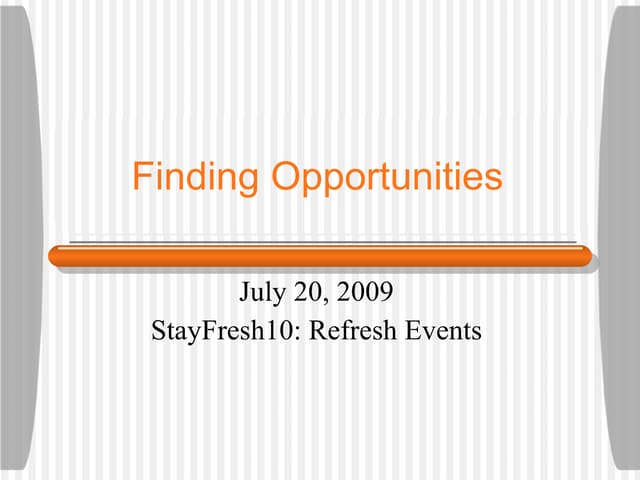 Jenmy Huynh - Finding Opportunities