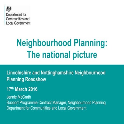 Neighbourhood Planning - The National Picture