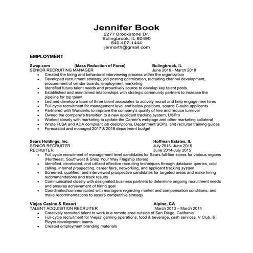 Jennifer book ats resume | DOC