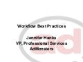 Jennifer Hanks: Workflow