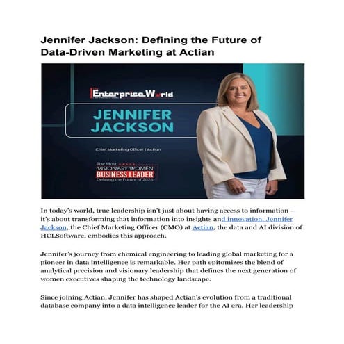 Jennifer Jackson_ Defining the Future of Data-Driven Marketing at ...