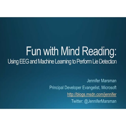 Jennifer Marsman, Principal Developer Evangelist, Microsoft at MLconf ATL - 9...