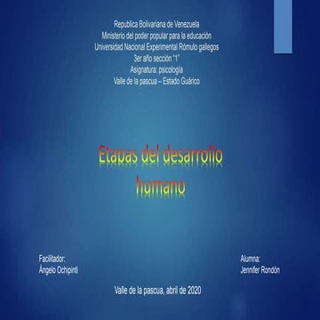 Etapas del desarrollo humano | PPTX