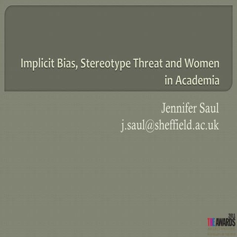 Jennifer Saul's presentation for Cambridge University's gender equality summit 