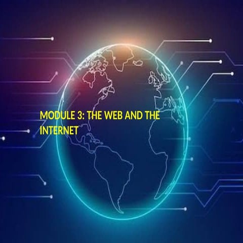 The web and internate in module 3 that it era