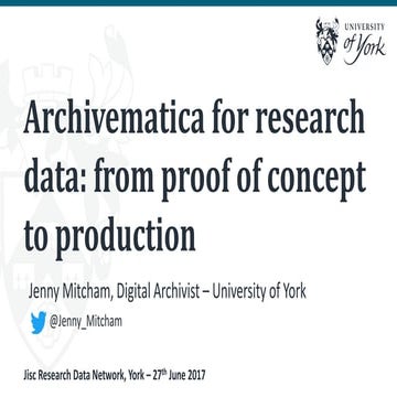 Archivematica for research data