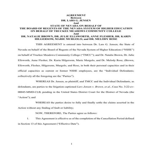 TMCC and Prof. Lars Jensen Reach $300,000 Settlement Agreement in Academic Fr...