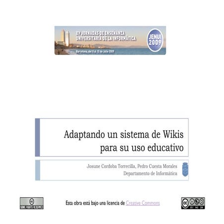 Adaptando un sistema de Wikis para su uso educativo